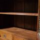 Art deco brown glass sideboard 2 drawers original piece old teak wood