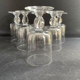 6 twisted plain crystal port glasses – Typical of the 1960s-1970's