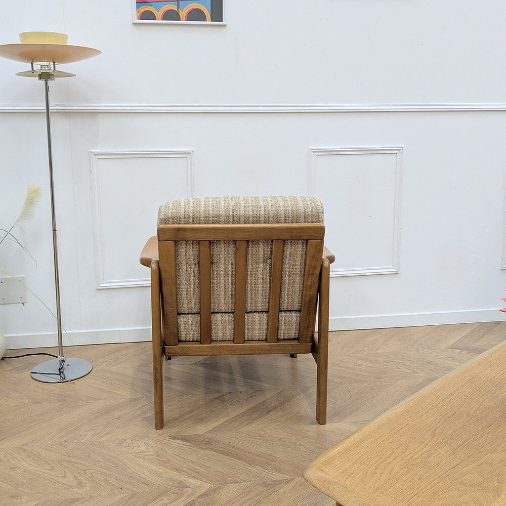 Fauteuil vintage en hêtre