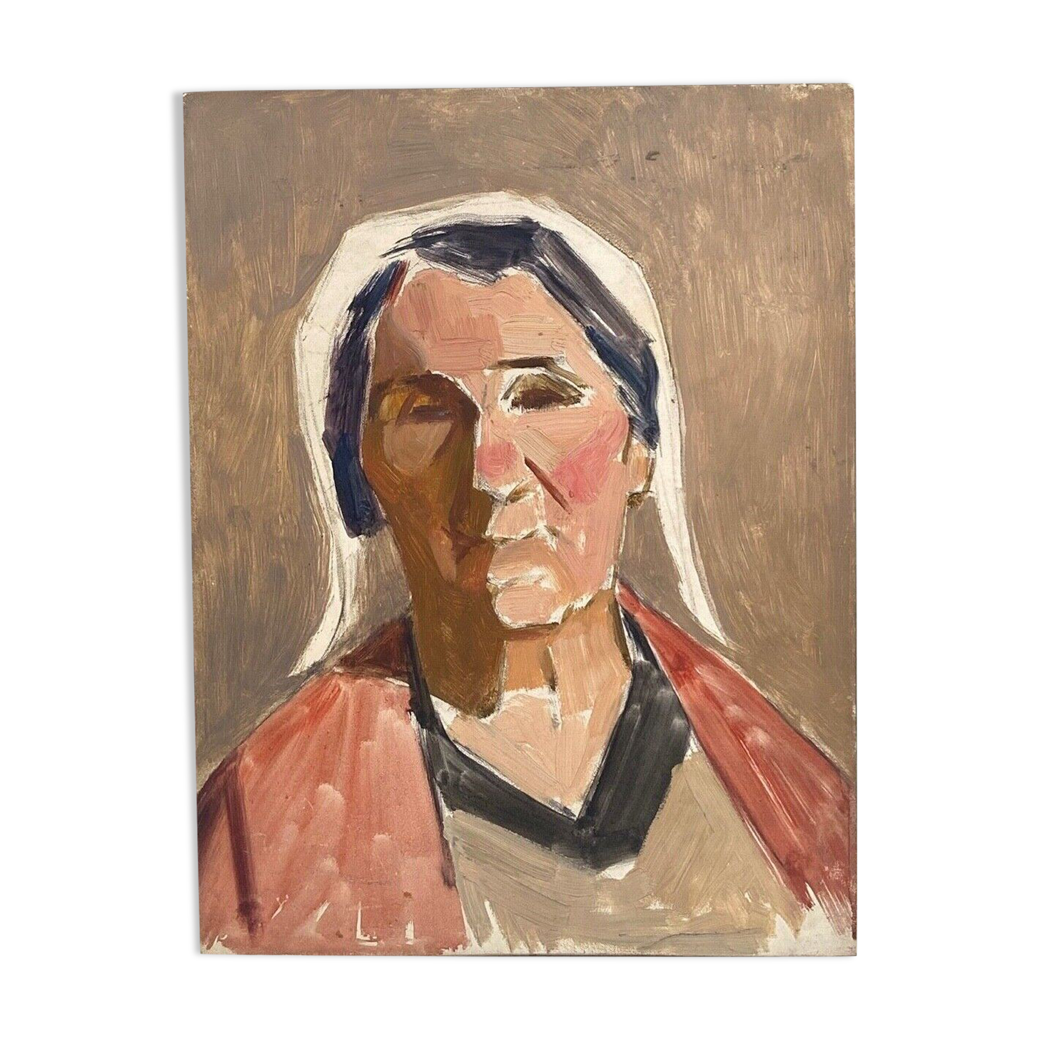 Huile sur panneau guillot de raffaillac portrait de femme 1930