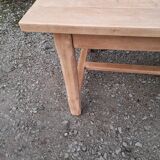 Farm table in solid oak wood raw