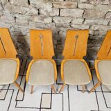 Set of 4 brutalist bistro chairs