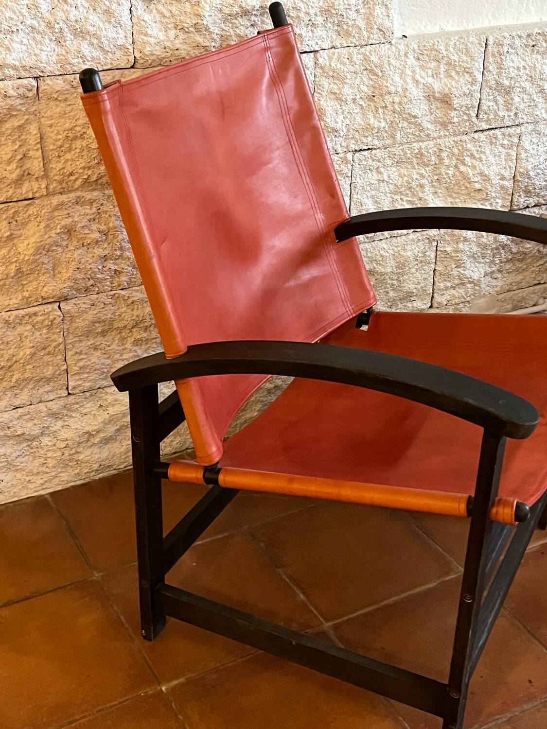 Vintage safari armchair