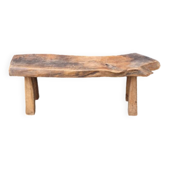 Solid wood bench
