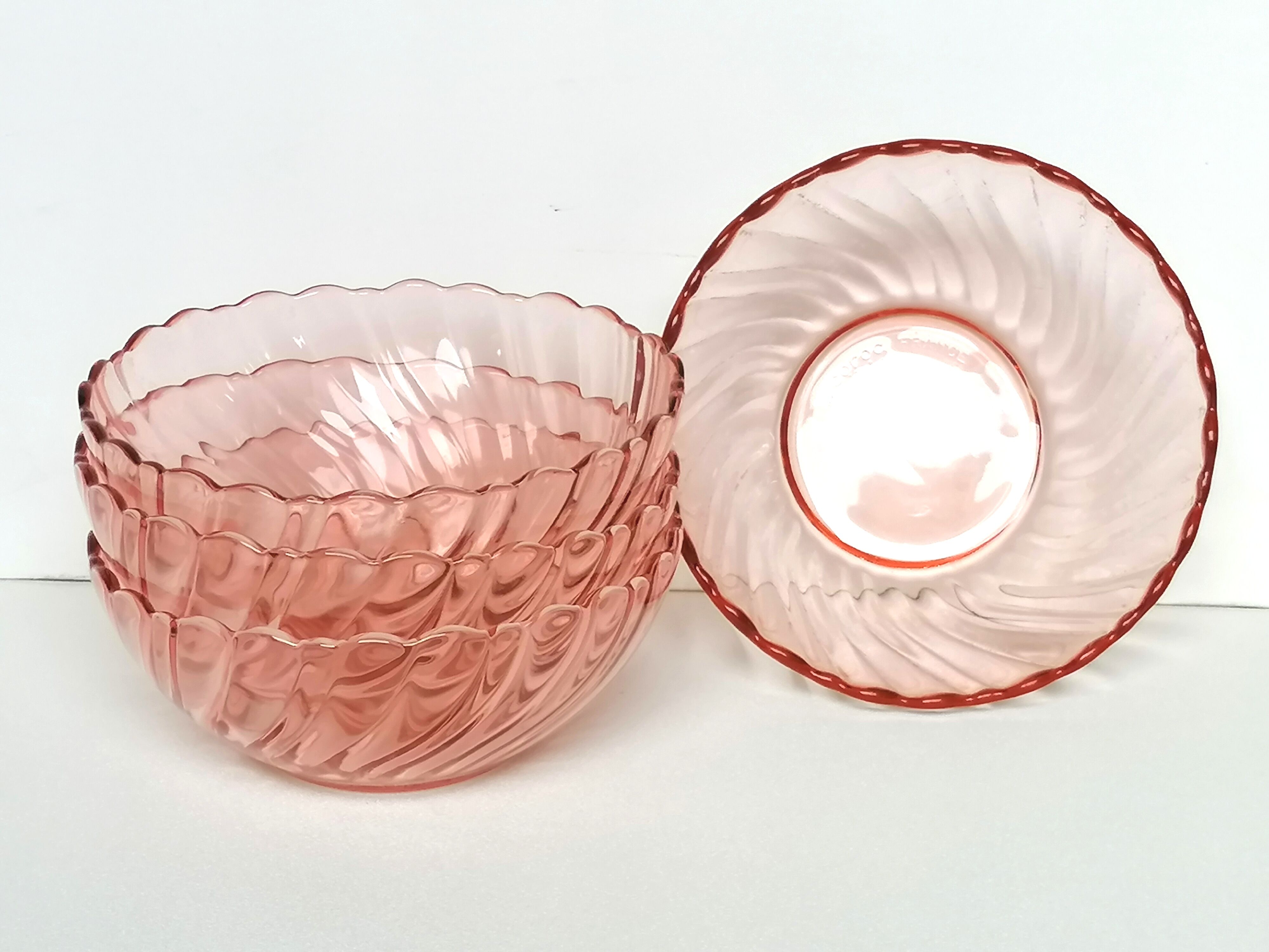 4 pink cups Arcoroc rosaline