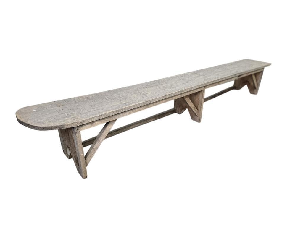 XL vintage wooden bench