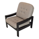 Fauteuil mid-century leda lux années 1980