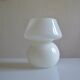 mushroom night light opal glass white Italy 80's 1980