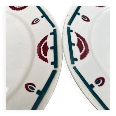 assiettes plates art déco badonviller El d'jem