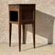 Solid oak bedside table and vintage compass legs