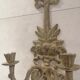 Pair of cast iron candlesticks