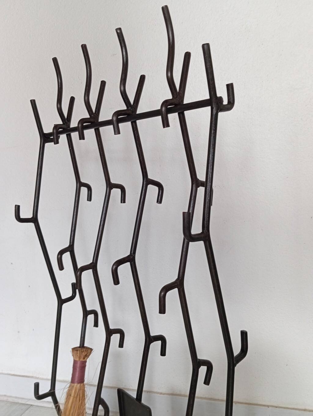 Brutalist fireplace mantel