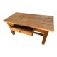 Table basse campagne plateau bois brut