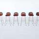 Charlotte Perriand bar stools in leather Les Arcs Ski Resort France 1960