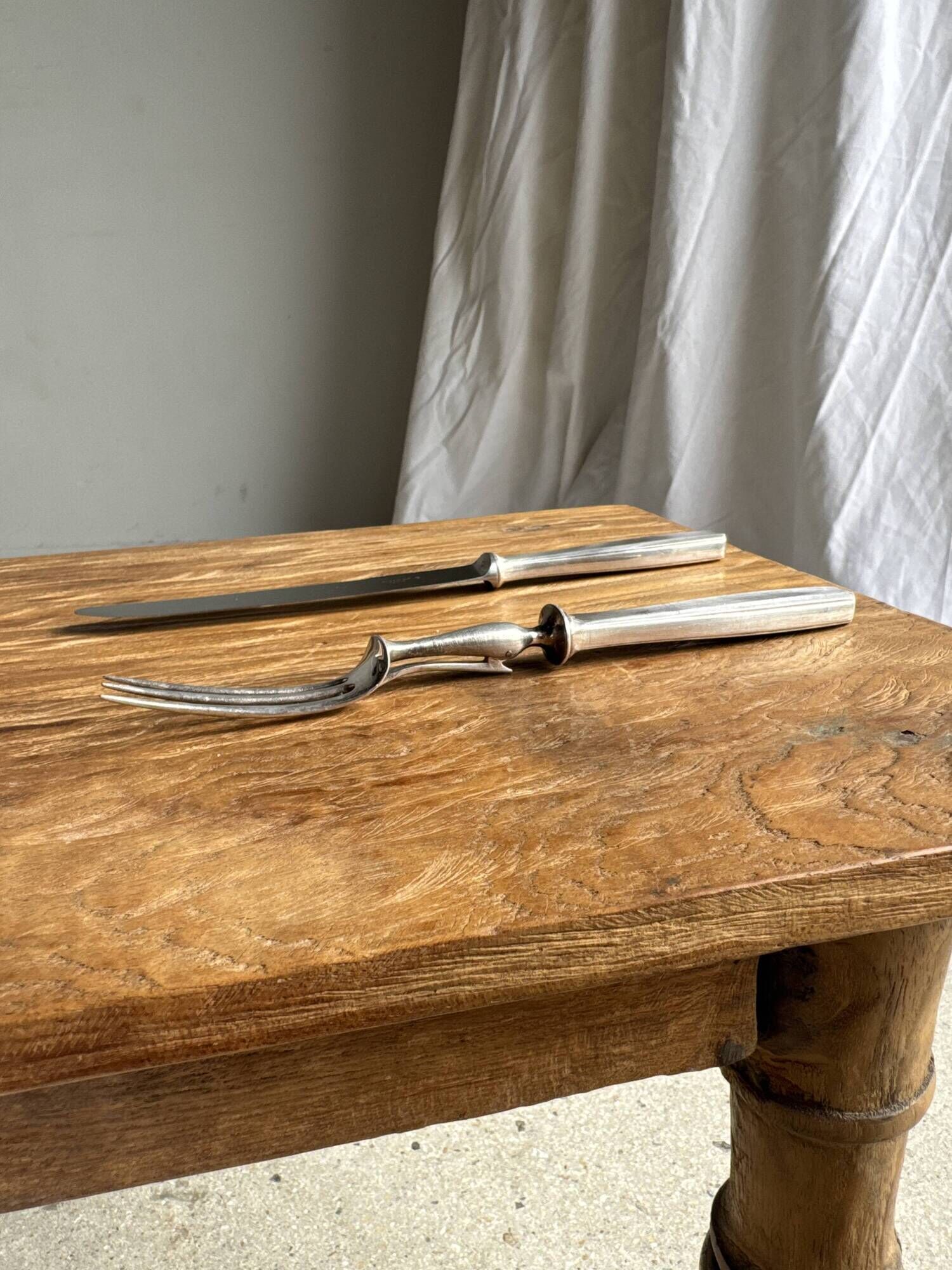 Alfénide cutting service consisting of a fork and a knife L27