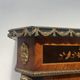 Napoleon III display cabinet in rosewood veneer and marquetry, 19th century.
