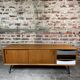Scandinavian style enfilade in solid teak and pencil feet