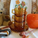 Large vintage glass cups by Vereco