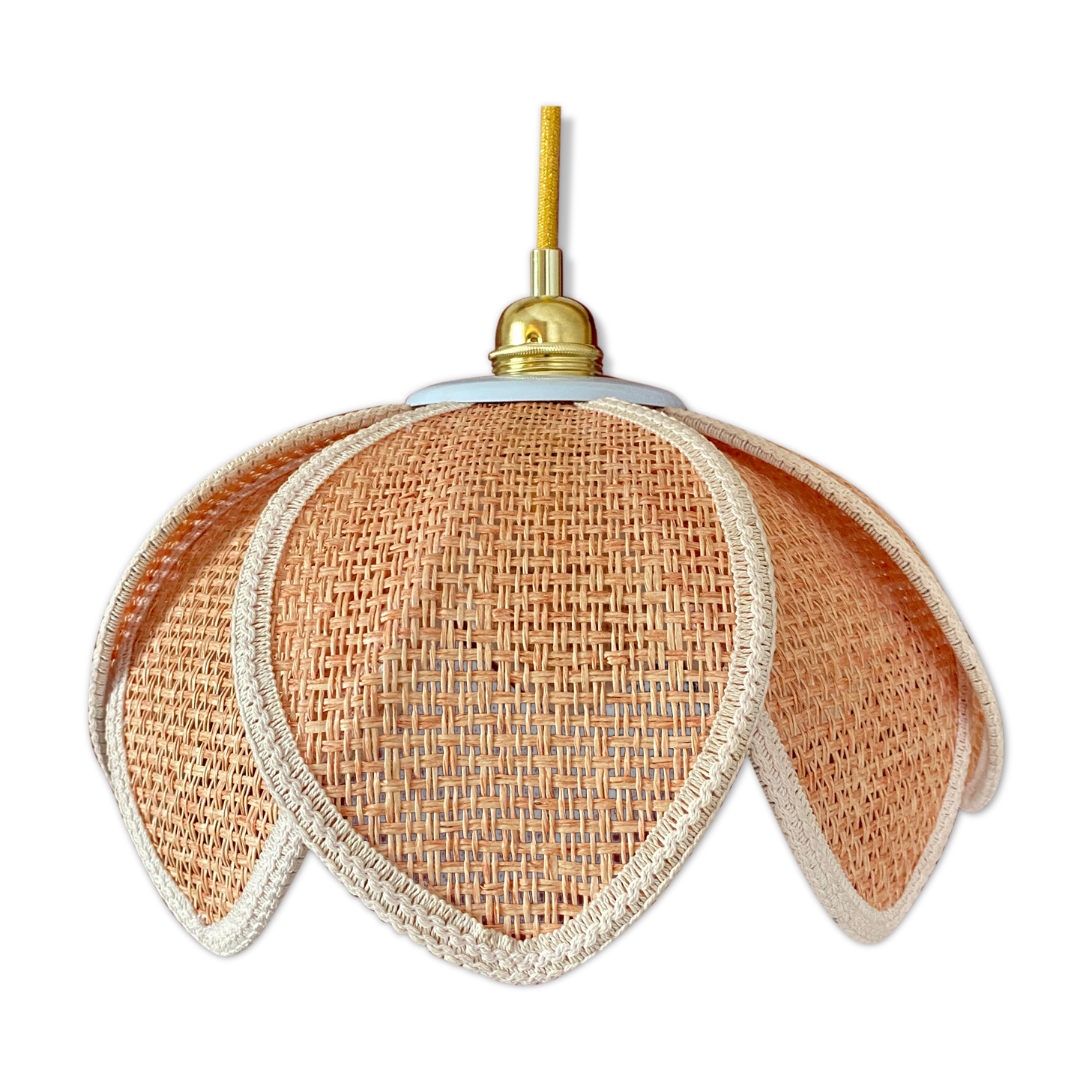Vintage lotus flower pendant lamp