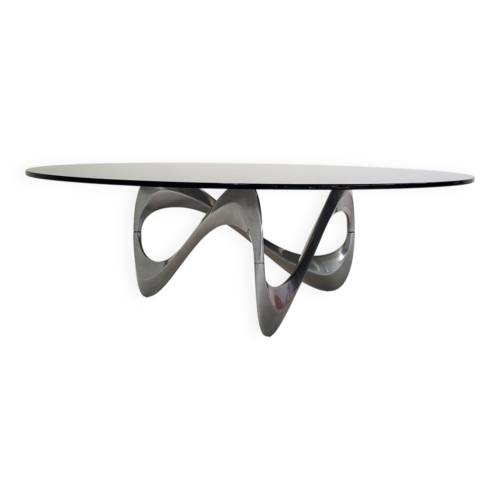 coffee table "Snake" by Knut Hesterberg for Ronald Schmitt, 1960s