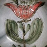 Hollow ceramic plate signed Albert Thiry
