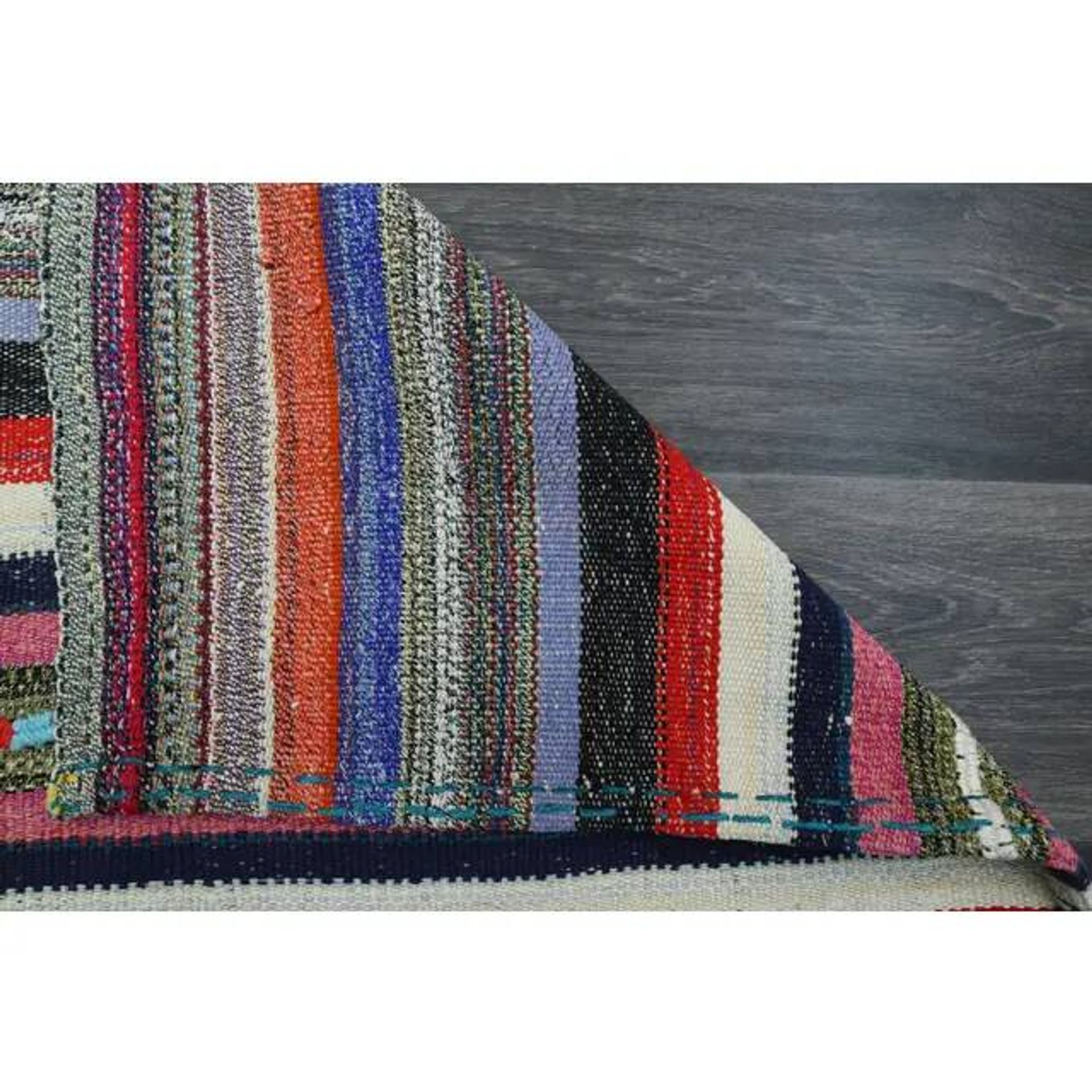 1970s Vintage Turkish Oushak Handmade Wool Cotton Red Runner Rug 95x252