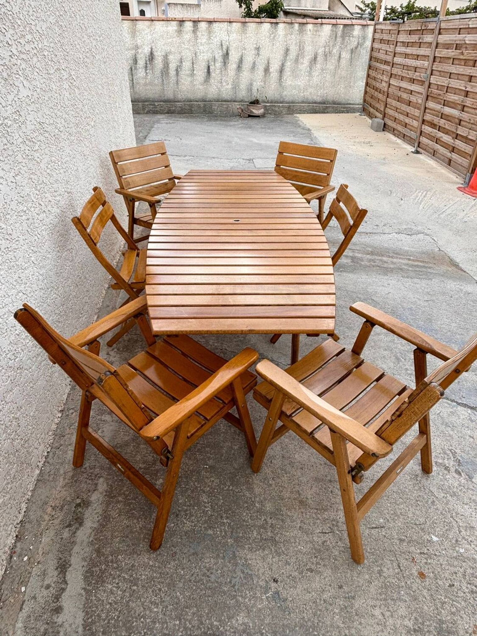 Salon de jardin sodibois en bois ( orme )