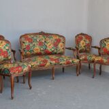 Rococo lounge in Walnut style Louis XV