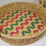 Set Basket natural fiber and raffia / vintage / africa