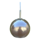 Brown metal eyeball pendant light by LITA vintage 1970
