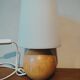 Lampe boule en bois