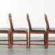 Elegant set of four black cowhide and wooden Art Deco dining chairs