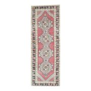 Tapis couloir turc noué à la main des années 1970 99x288