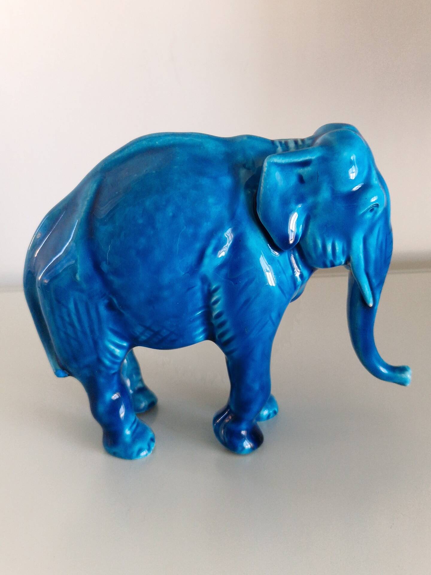Art Deco elephant statue in ceramic by Paul Milet.