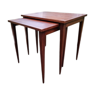 Tables gigogne vintage années 70 en bois