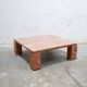 Vintage terracotta marble coffee table