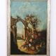 Nature morte antique, huile sur toile, Italie, 19e siècle