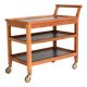 Scandinavian mahogany serving trolley, 1950s
