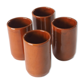 Set of 4 large sandstone cups