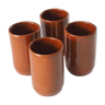 Set of 4 large sandstone cups