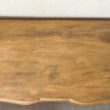 Patinated baroque crossbow chest of drawers