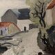 Oil on isorel, 1939, village, signed Alex Gonesco