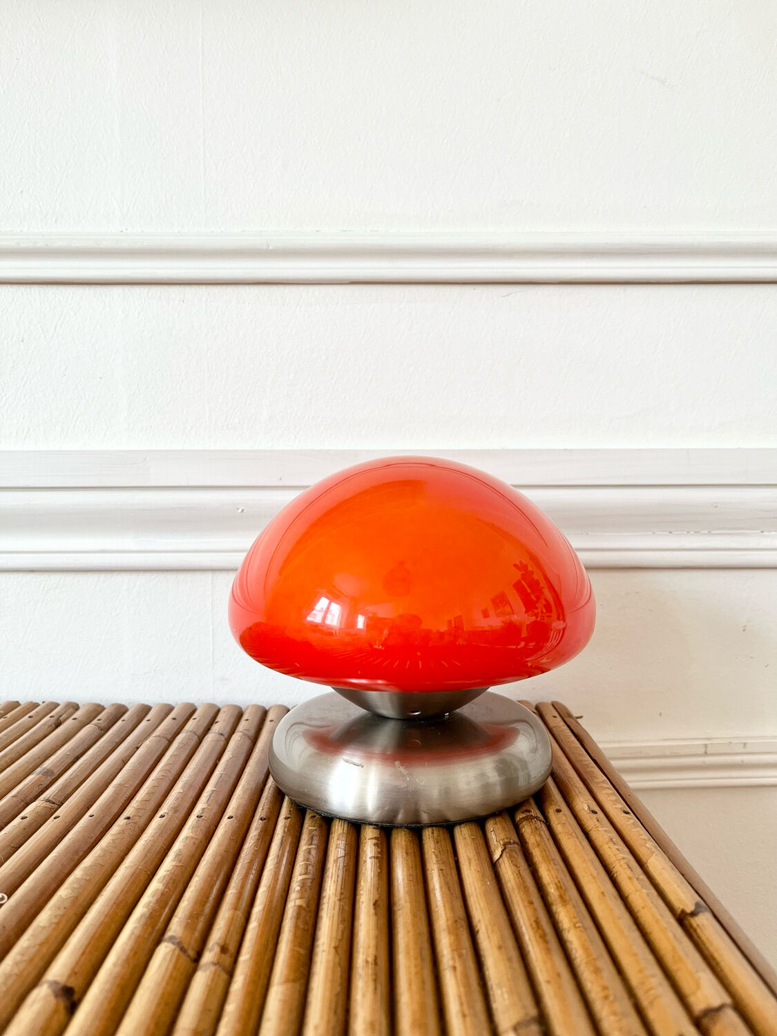 Vintage orange UFO touch lamp