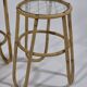 Pair of vintage mid century bamboo ice glass flower stands