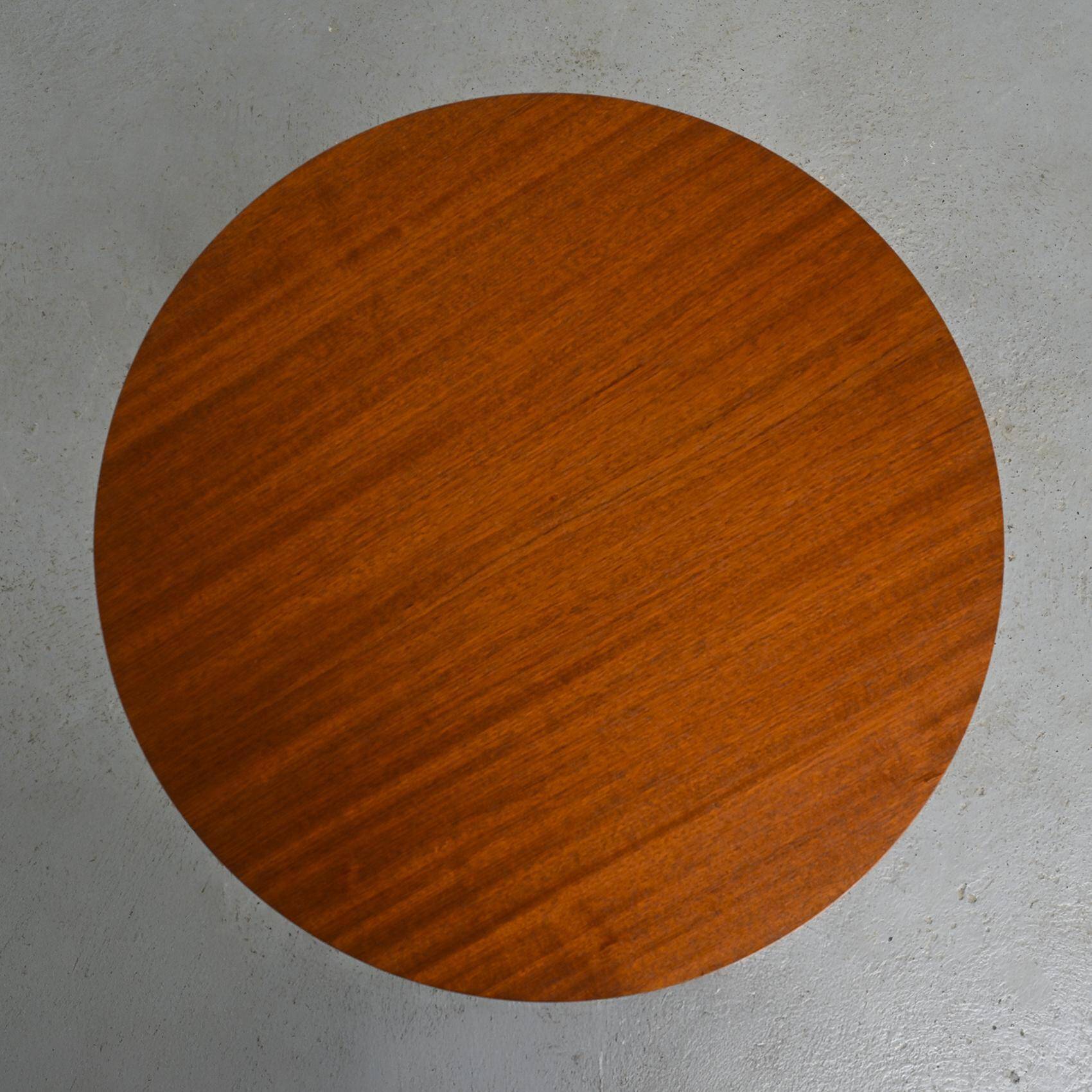 André Sornay round mahogany table, Sornay Furniture 1960