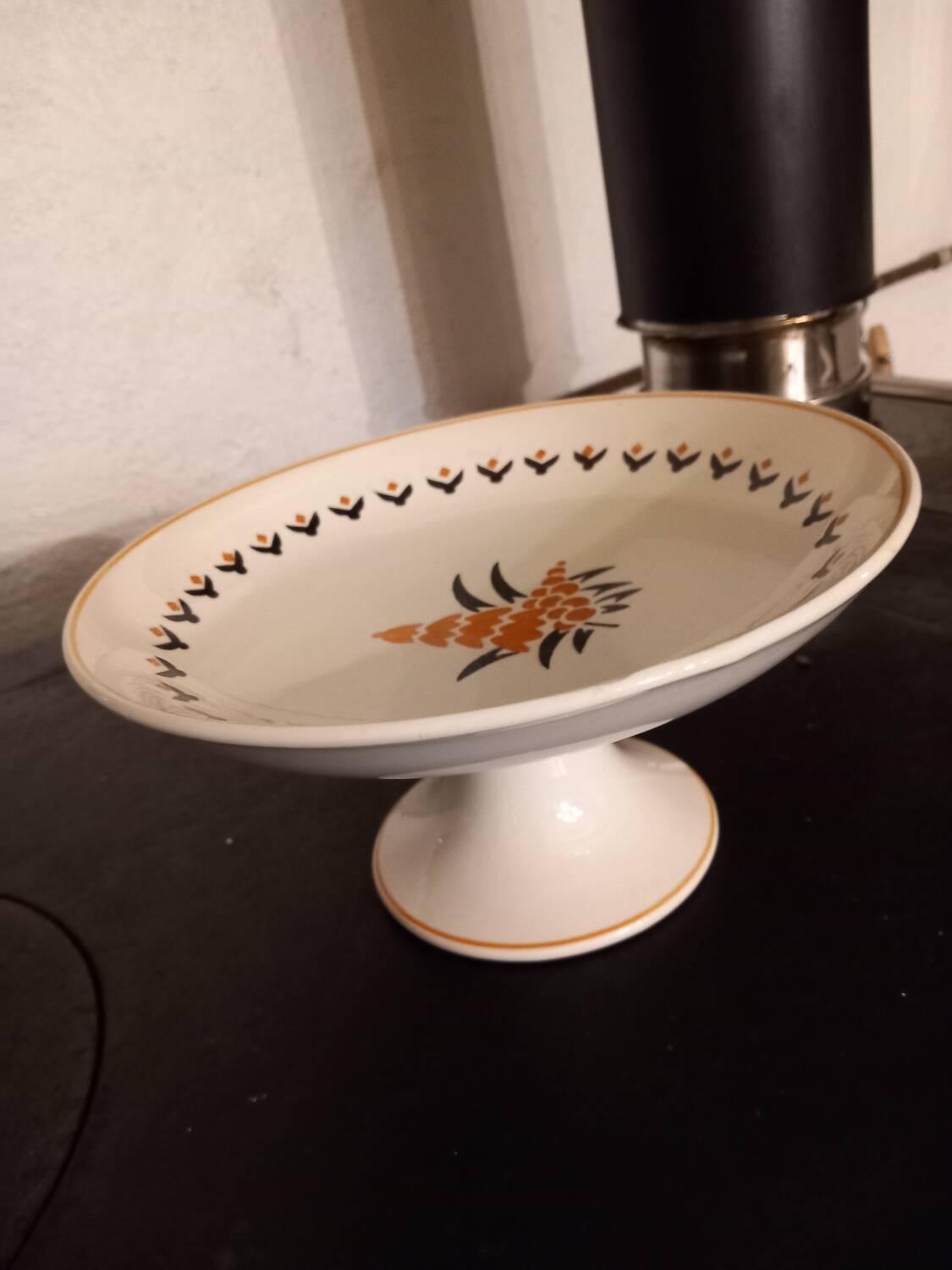 Set of 3 old earthenware fruit bowls from Saint Amand