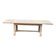 Extensible farmhouse dining table stripped in raw solid oak from the 1970s.