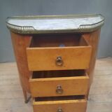 Small Louis XVI style chest of drawers with rounded sides