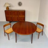 Table de repas a rallonge en teck design scandinave  Niels Otto Moller