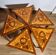 Table triangulaire en marqueterie italienne en cinq pièces